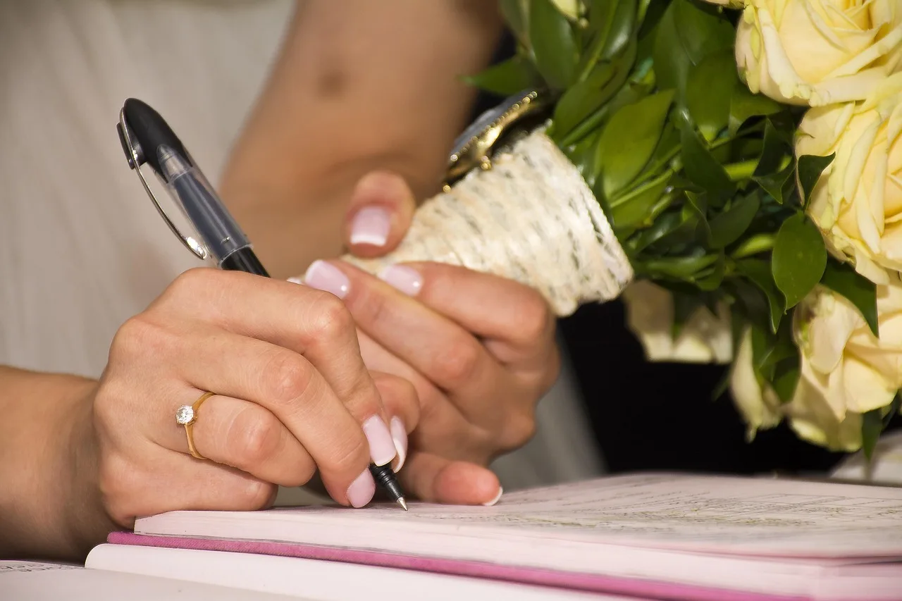 mayor, signature, sign, adult, agreement, antenuptial, book, bride, caucasian, celebrate, celebration, ceremony, certificate, conceptual, contract, couple, desk, document, dress, event, family, groom, hand, happiness, log, love, man, marriage, married, message, party, pen, people, person, premarital, prenuptial, reception, brown party, brown desk, brown event, brown document, premarital, prenuptial, prenuptial, prenuptial, prenuptial, prenuptial. Recording Marriages in Celebrity Relationship Timelines